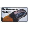 Desk mat with parrot saying Be Awesome Today