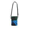 Blue and green crossbody phone wallet.