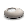 Oval rock tea light candle holder
